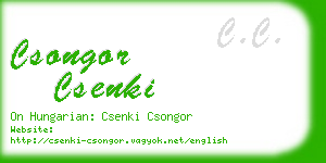 csongor csenki business card